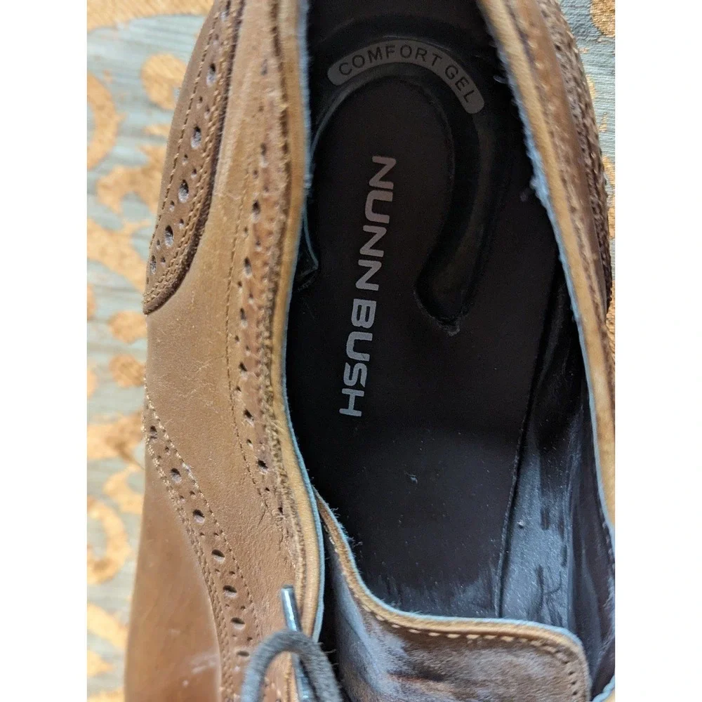 Quiet‎ Luxury Business Casual Cognac Leather Oxford Shoes Nunn Bush Size 13
